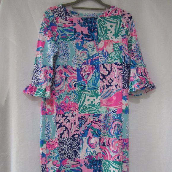 Lilly Pulitzer XL 12 14 Sophie Ruffle Dress UPF 50+ - Picture 1 of 8